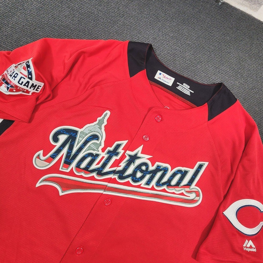 2018 National League All Star Game Jersey Washington DC Men SZ 48 #3 Gennett - Picture 4 of 11